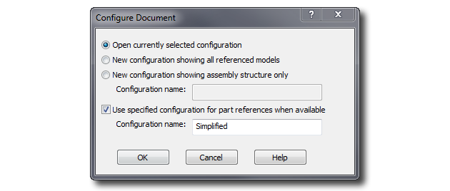 simplified configuration