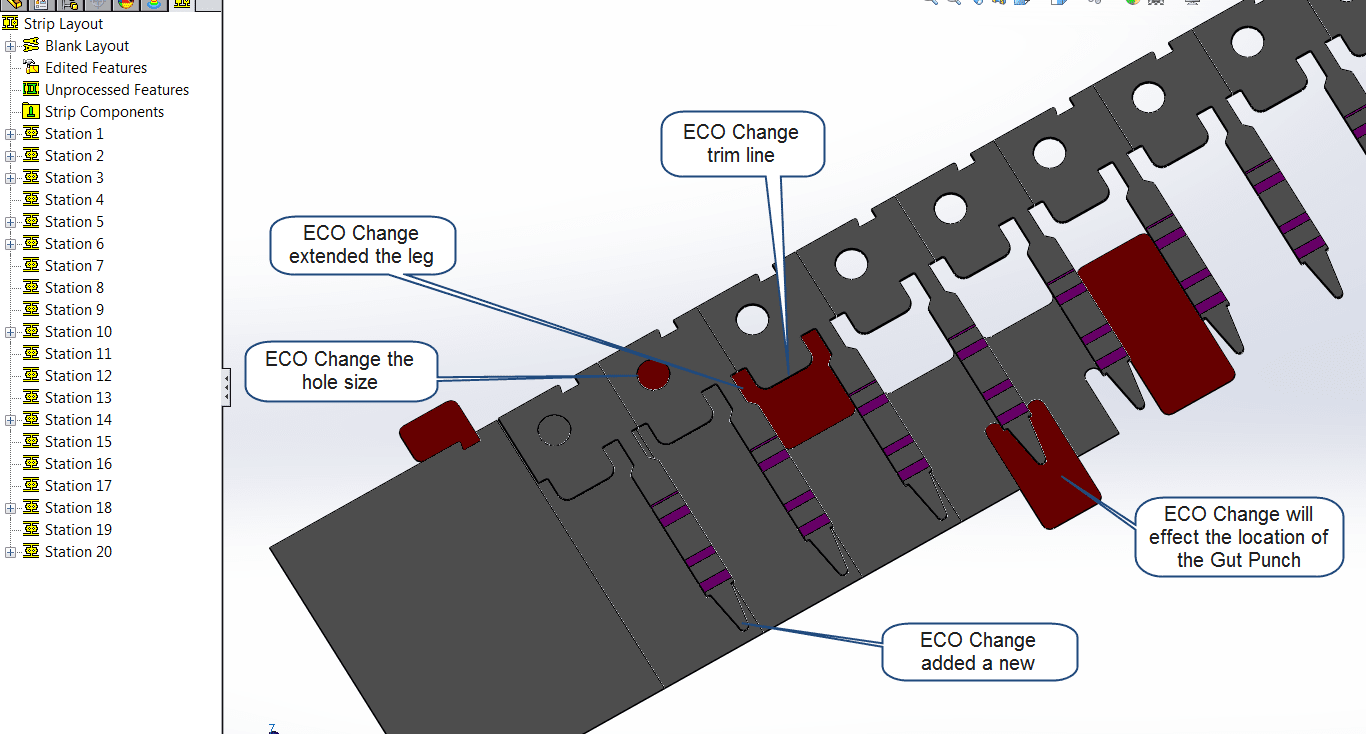 , How to update ECO changes to 3DQPress Punch Design inside SOLIDWORKS