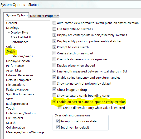 , SOLIDWORKS: Adding Dimensions When Creating Profile Geometry