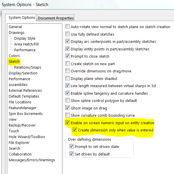 , SOLIDWORKS: Adding Dimensions When Creating Profile Geometry