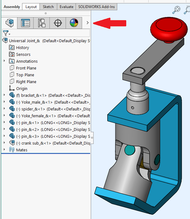 , Navigating your SOLIDWORKS Display Pane