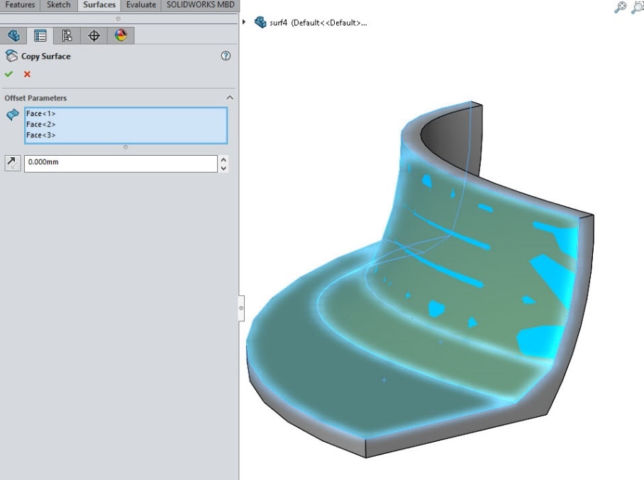 , Chamfering Surfaces in SOLIDWORKS