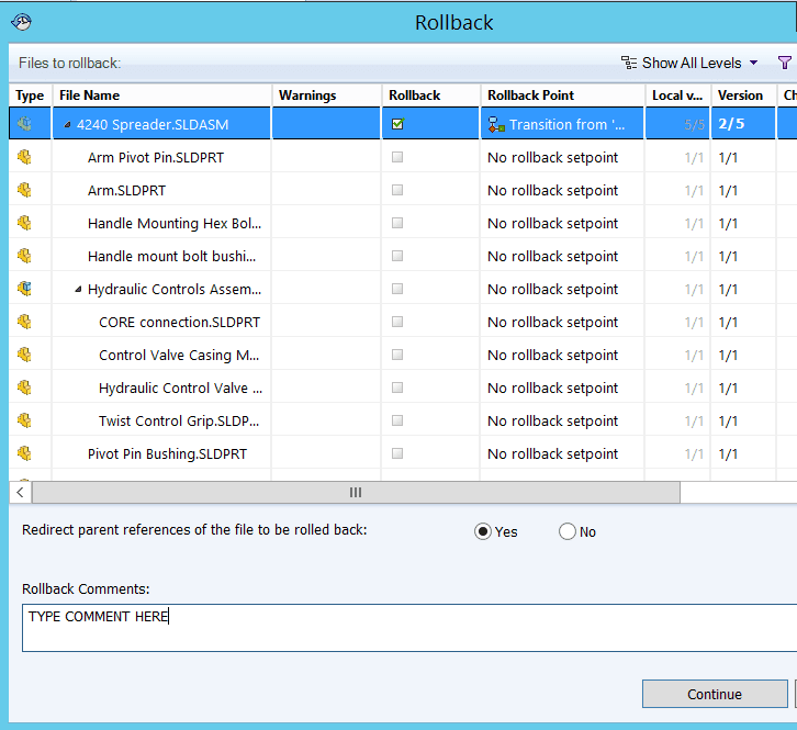 , SOLIDWORKS 2017 What’s New: Rollbacks Now Include Their References – #SW2017