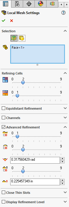 Local Mesh Settings