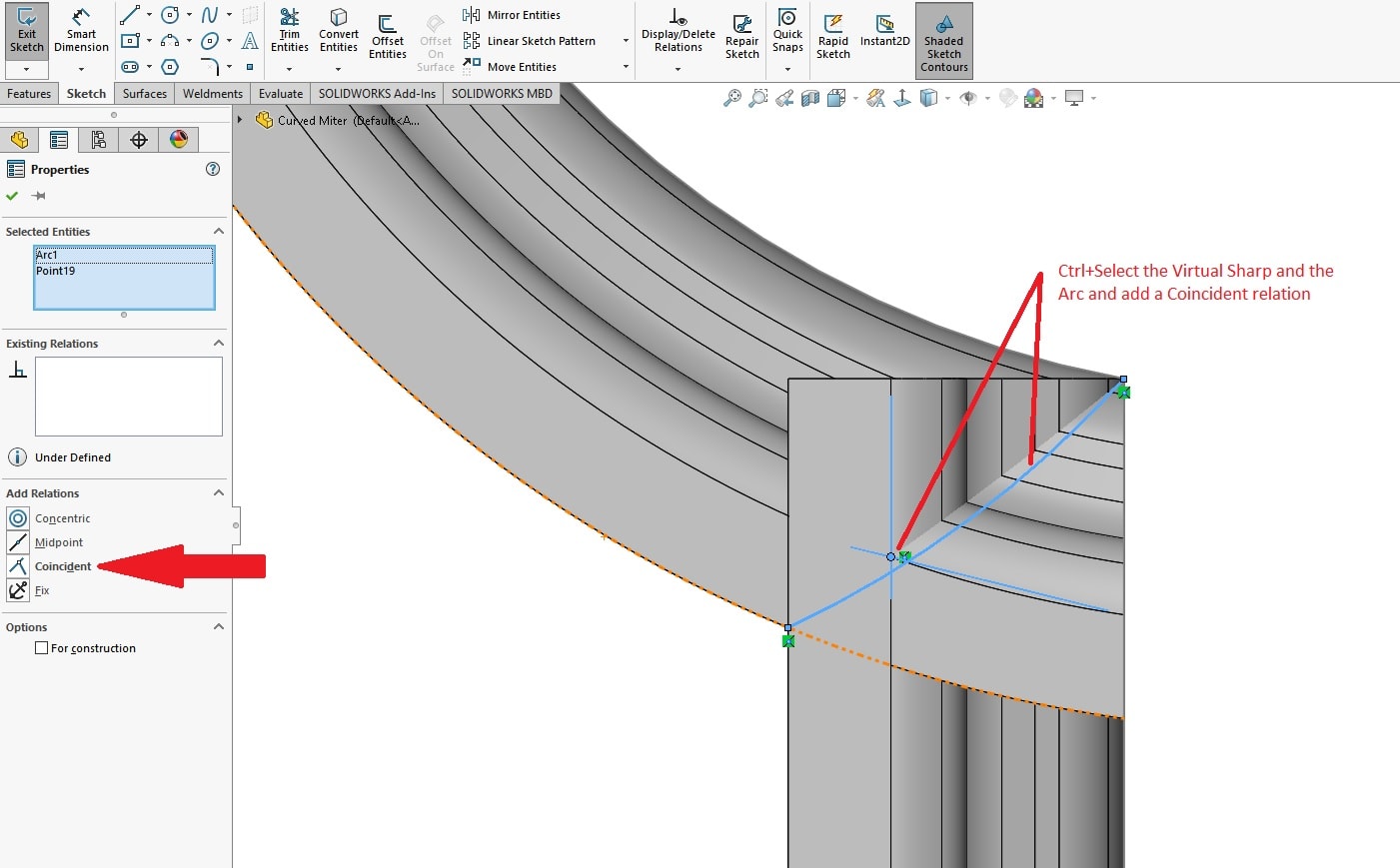 , SOLIDWORKS: Weldments – Creating Curved and Nonstandard Miters