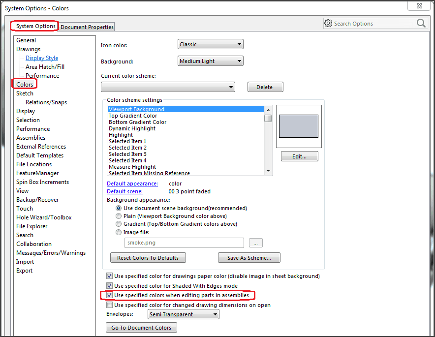 Setting-Parts-to-be-colored-and-opaque-when-editing-in-SOLIDWORKS-4