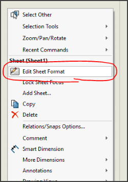 solidworks drawing template