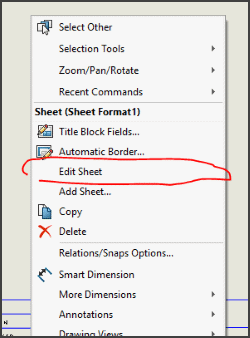 solidworks drawing template