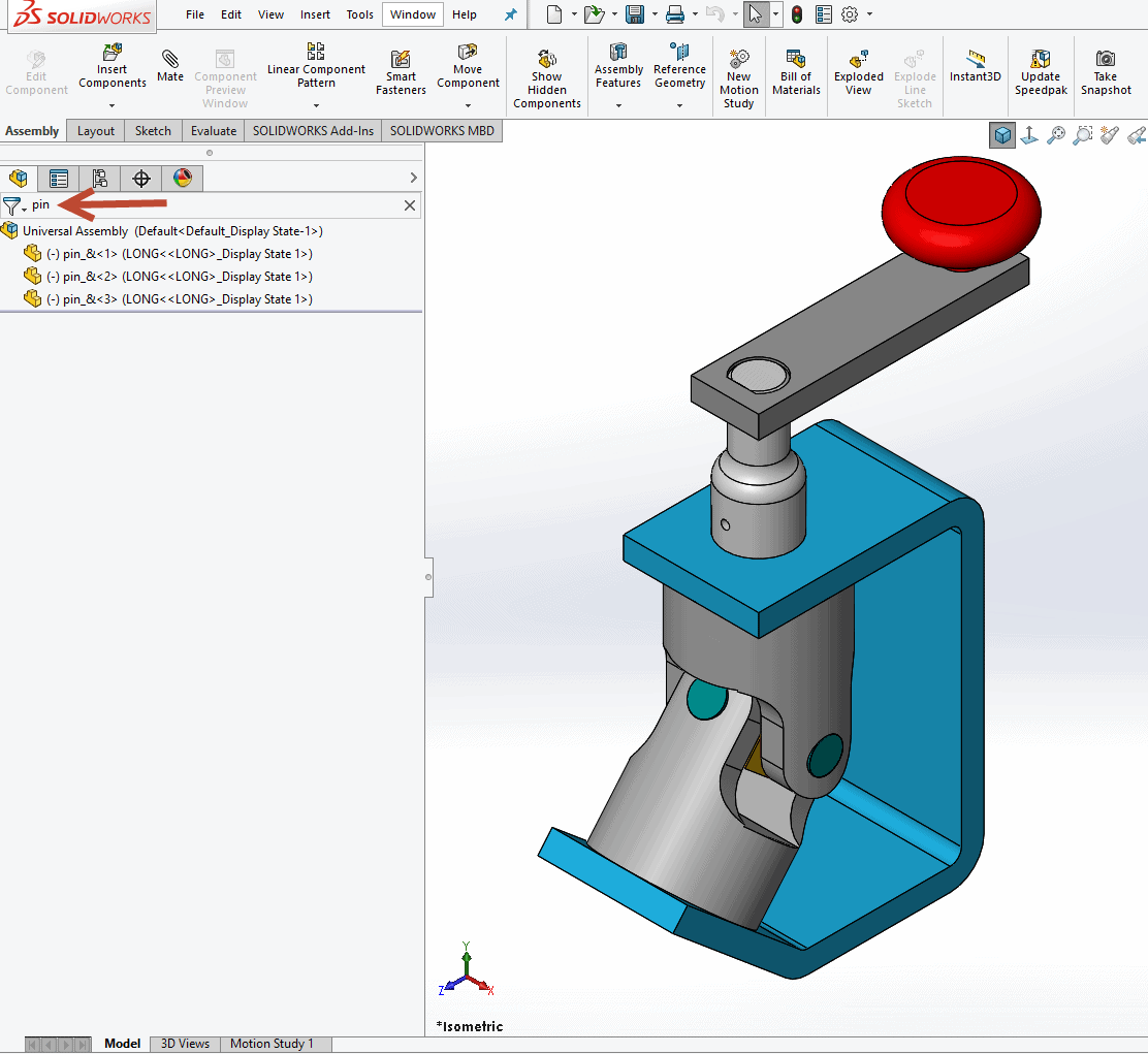 , SOLIDWORKS: Filtering the FeatureManager Design Tree