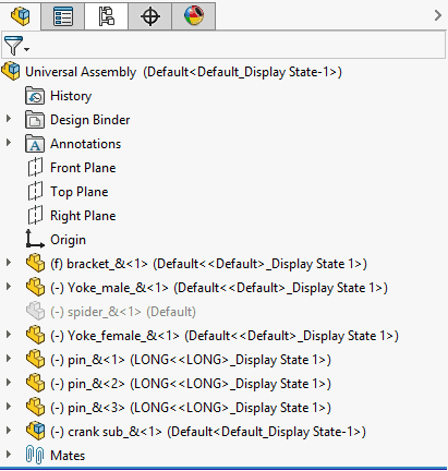 , SOLIDWORKS: Filtering the FeatureManager Design Tree