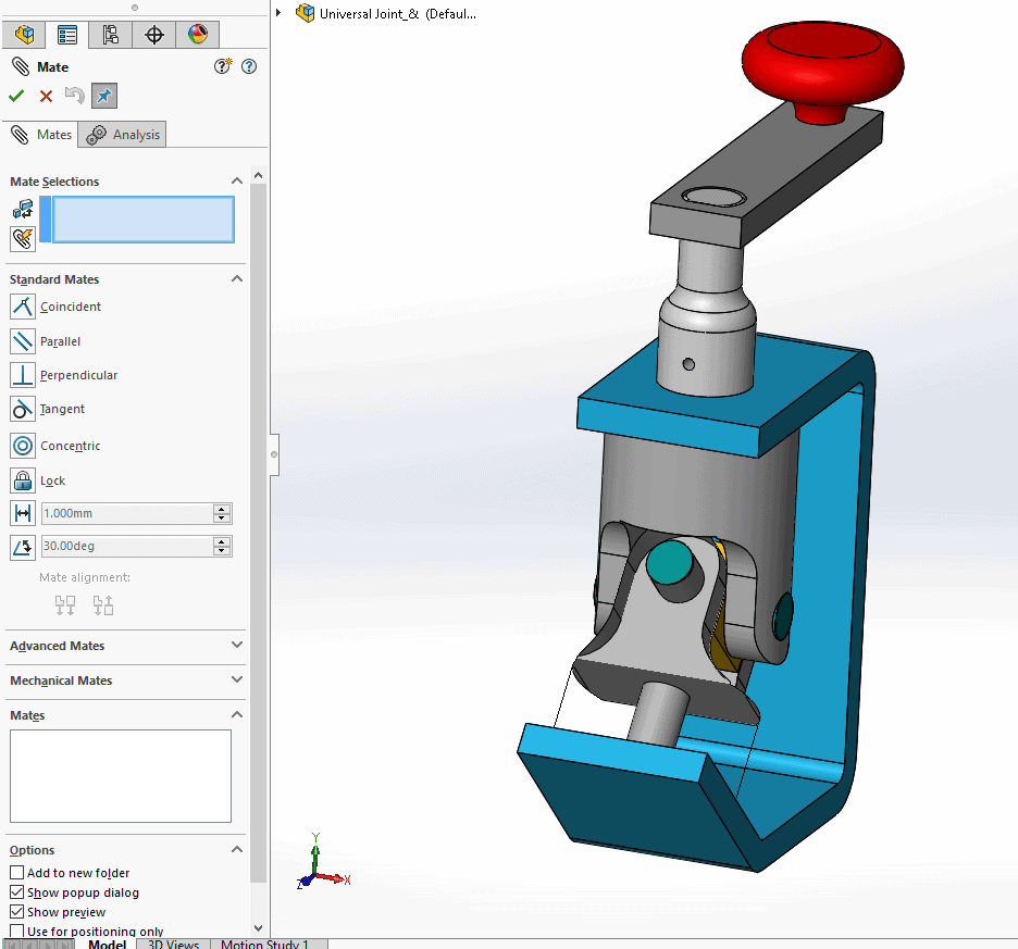 , SOLIDWORKS 2018 What’s New – Temporarily Hiding Faces when Selecting Mates – #SW2018