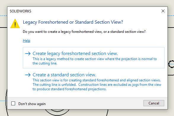 , Creating Offset Section Views in SOLIDWORKS Drawings