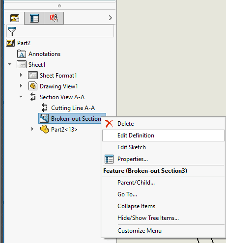 , SOLIDWORKS 2018 What&#8217;s New – Broken-Out Section Views – #SW2018