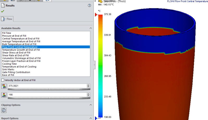 , SOLIDWORKS 2018 What’s New – Temperature Criteria for Short Shots – #SW2018