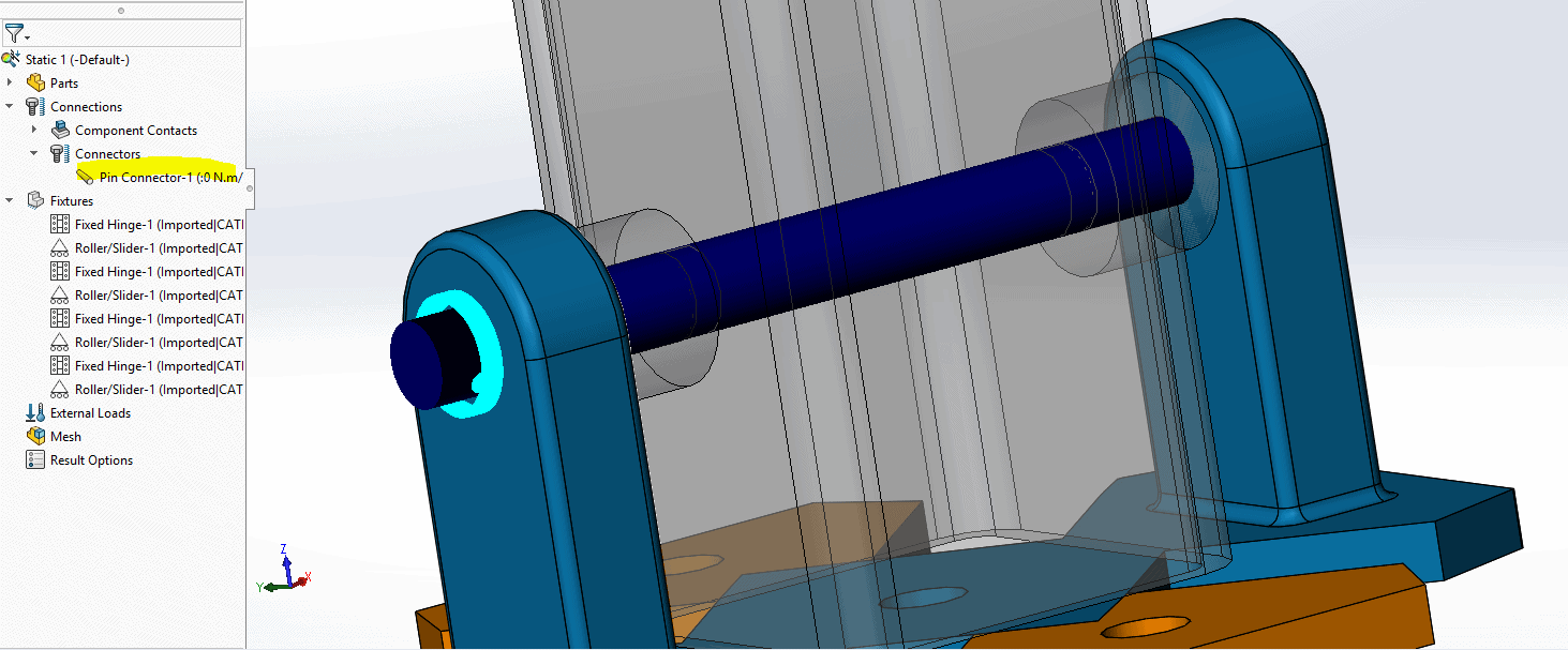 , SOLIDWORKS 2018 What’s New – SOLIDWORKS Simulation Improved Pin Connector – #SW2018