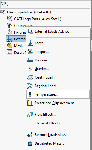 , Temperature in Linear Static Analysis