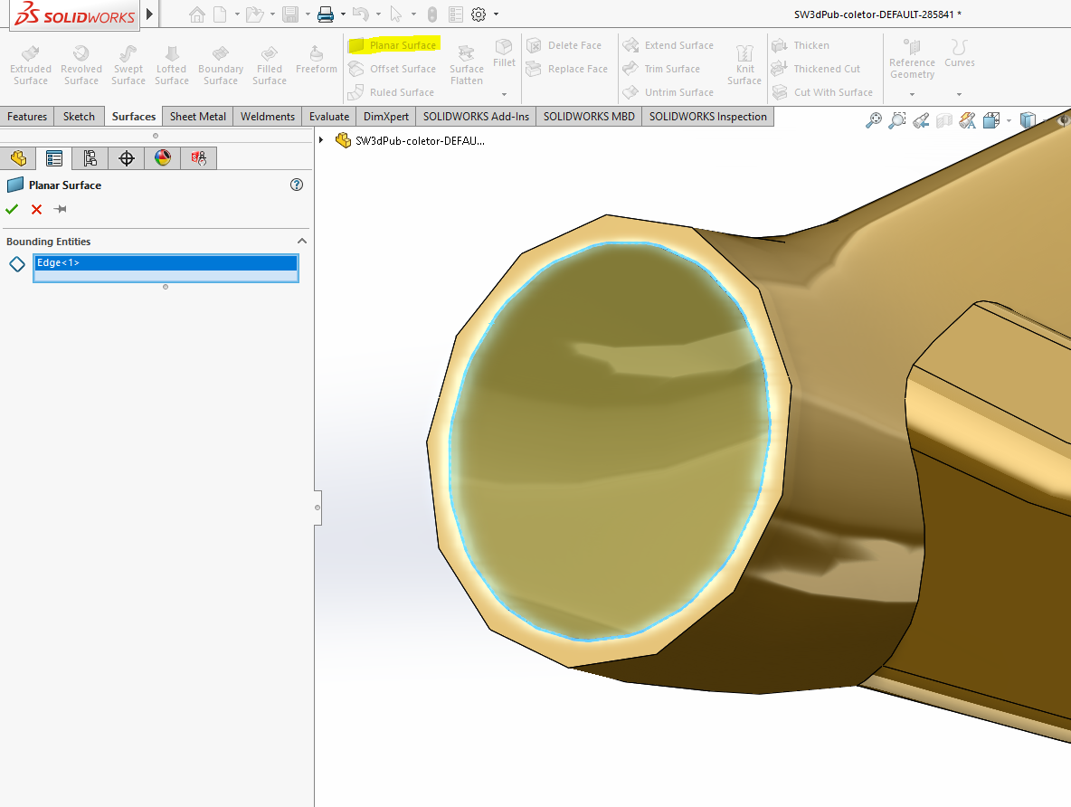 , SolidWorks &#8211; Creating Internal Volume &#8211; Intersect