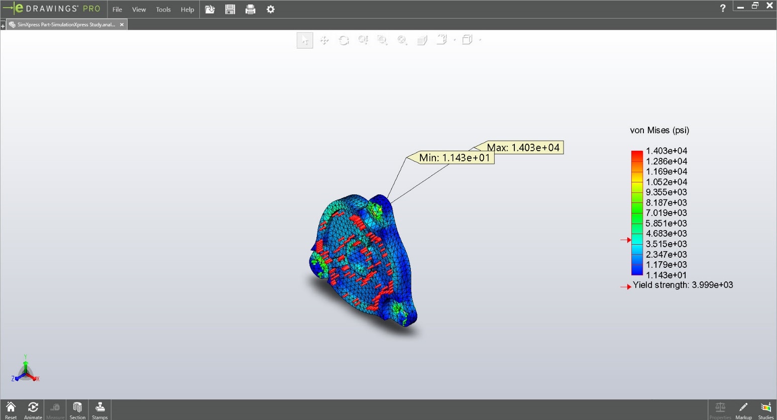 simexpress simulationexpress solidworks free tool result in edrawings