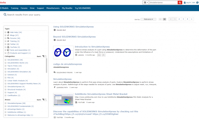 http://my.solidworks.com/search/list/1?q=SimulationXpress