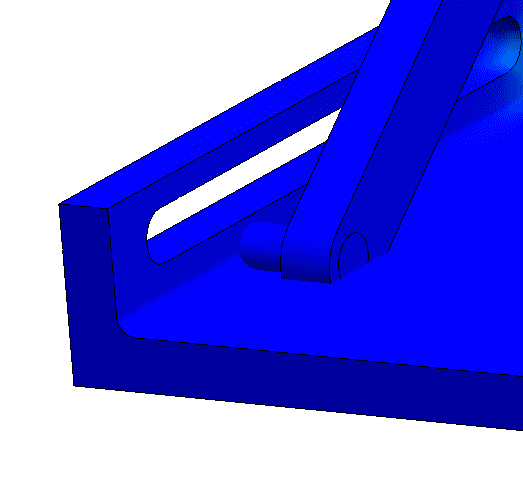 SOLIDWORKS Simulation finite element analysis stress concentrations initial study zoom