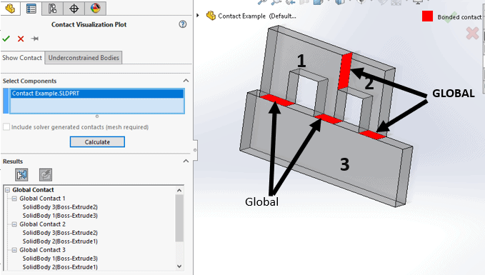 solidworks simulation contact visualization plot window