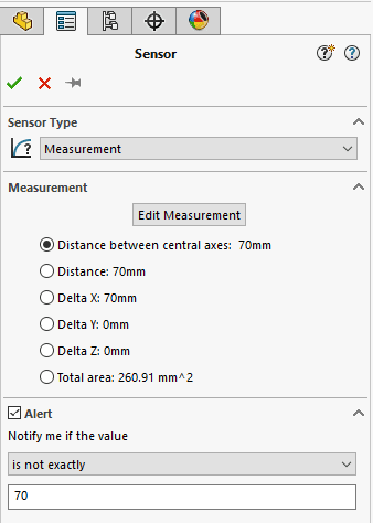 , Sensors in SOLIDWORKS