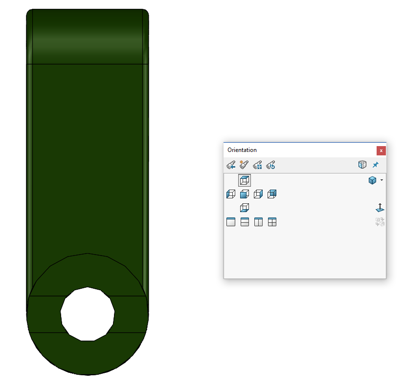 solidworks updating standard views top view orientation