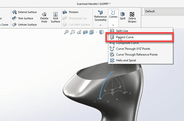 , SOLIDWORKS 2019 What&#8217;s New &#8211; Projected Curves &#8211; #SW2019