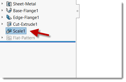 how to scale in solidworks