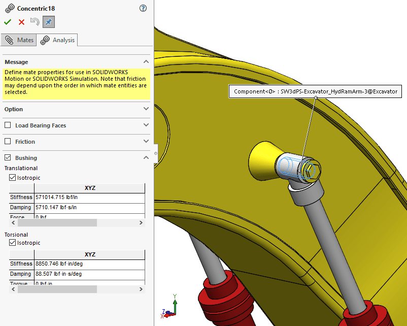 , SOLIDWORKS Motion Joint Forces