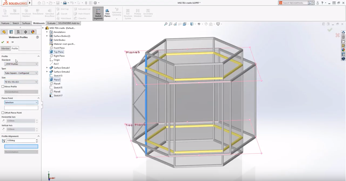 SOLIDWORKS 2019 weldments