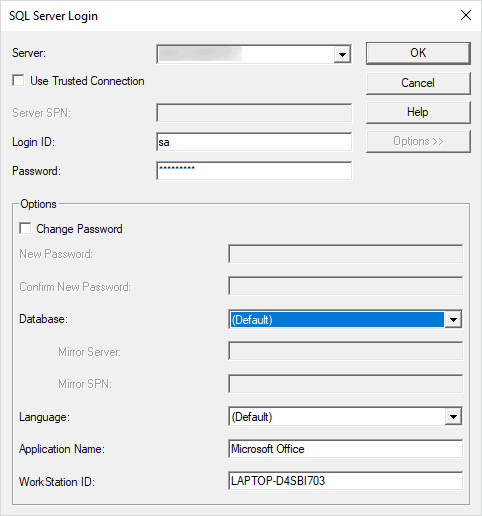 SOLIDWORKS PDM Admin server login