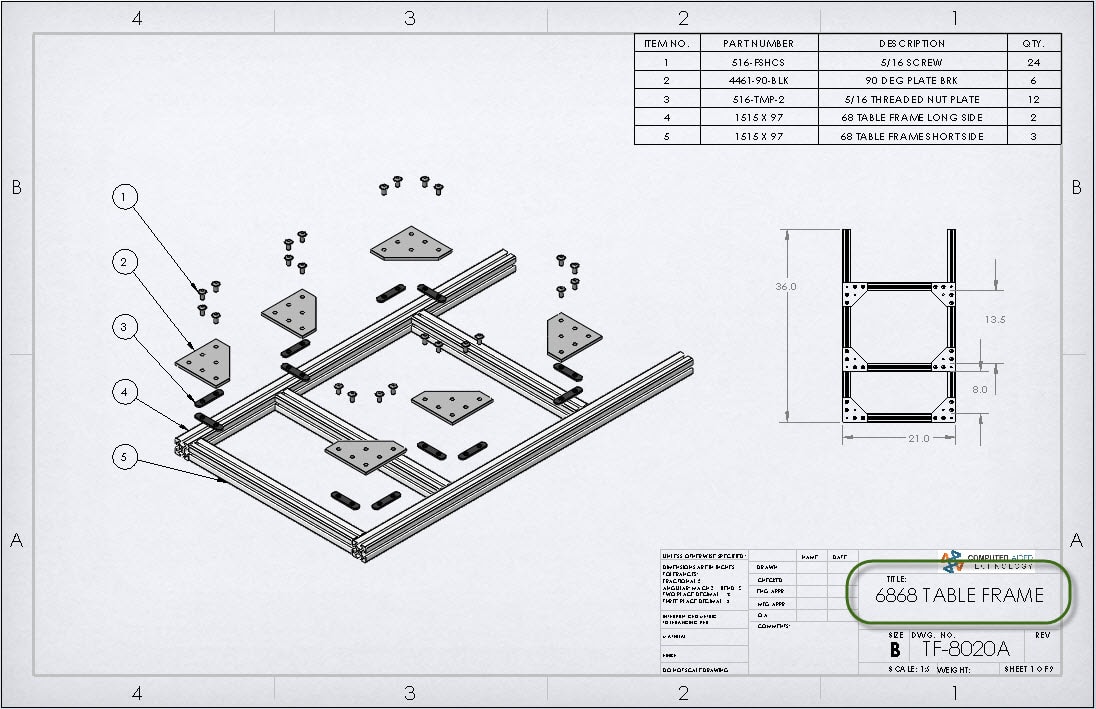 , SOLIDWORKS &#8211; Multiple Parts In a Single Drawing