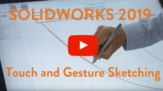 solidworks 2019 touch and gesture sketching