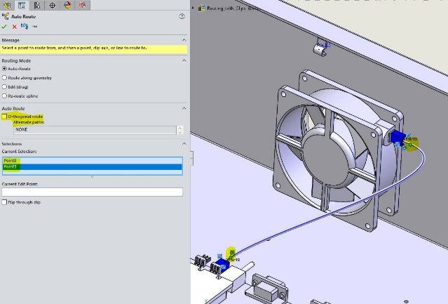 , How to Create a SOLIDWORKS Electrical Route