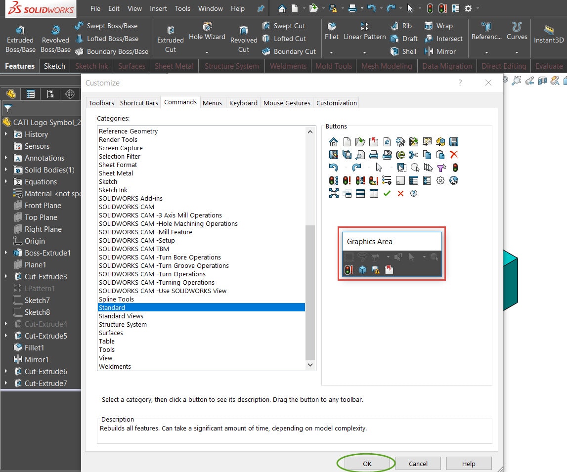 , SOLIDWORKS Free Tools: Customizing Your Graphics Area Context Toolbar