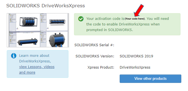 DriveWorksXpress activation code