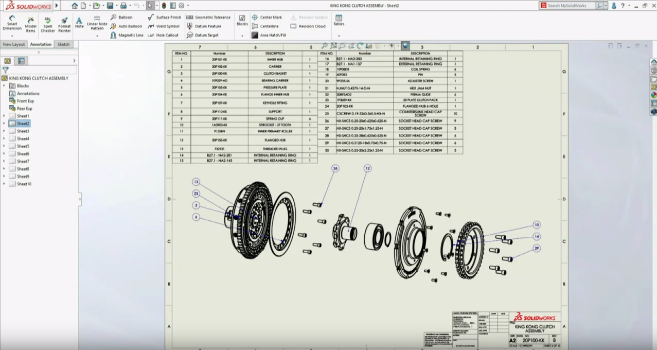 SOLIDWORKS 2020 detailing mode