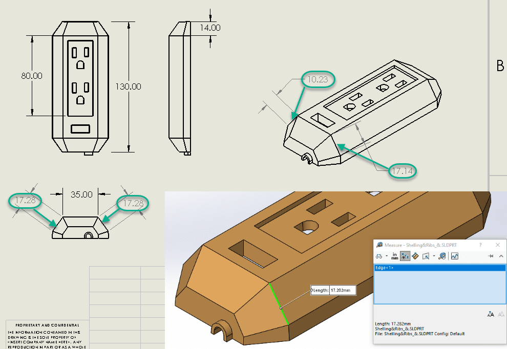 , SOLIDWORKS: Projected vs. True Dimensions