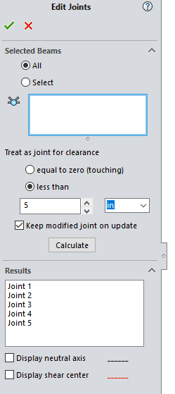 , SOLIDWORKS Simulation: Beam Joints