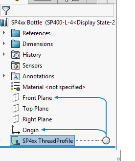 thread profile configure dimension