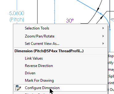 thread profile dimension