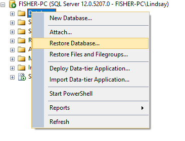Move SOLIDWORKS PDM to a New Server restore database