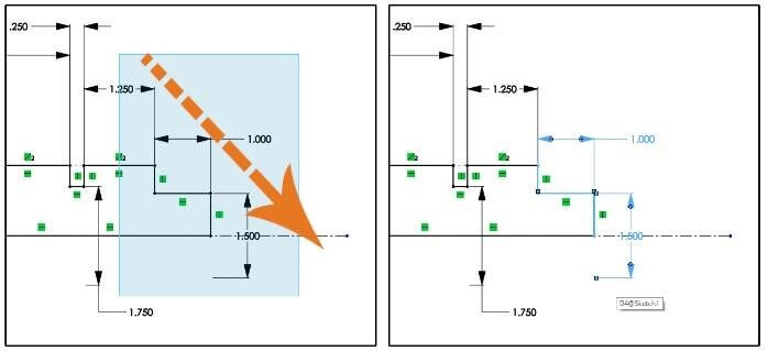 box solidworks selections