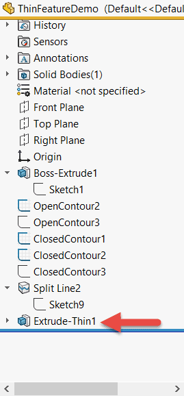 , SOLIDWORKS: Thin Features