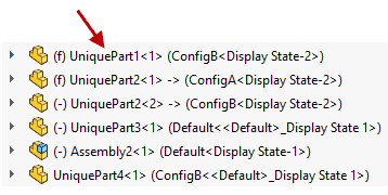 , Understanding SOLIDWORKS Assembly FeatureManager Design Tree