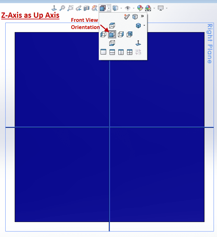 , SOLIDWORKS 2020 What’s New – Specifying the Up Axis for View Orientation