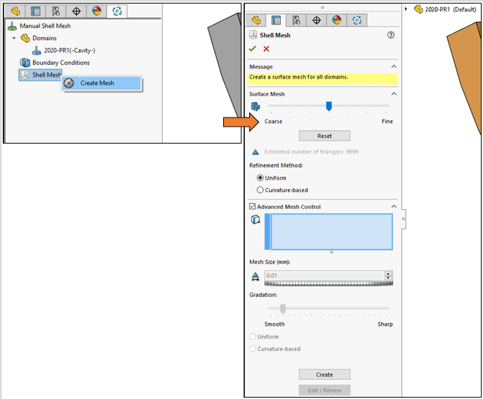 , SOLIDWORKS 2020 What’s New – Plastics &#8211; Enhanced Solid Mesh (Auto) Workflow