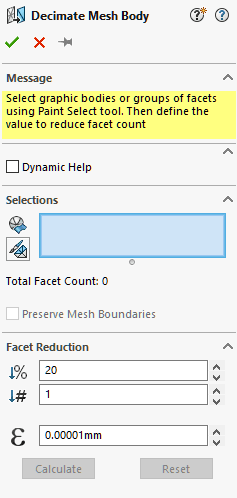 , SOLIDWORKS 2020 What’s New – Using the Decimate Mesh Tool