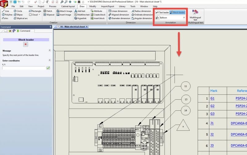 , SOLIDWORKS 2020 What’s New – Electrical Leader Lines